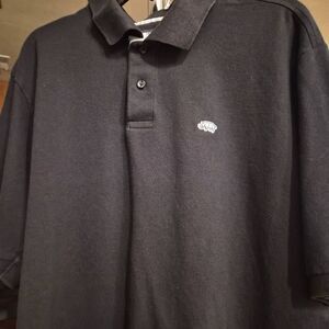 Ecko Unlimited Black Short-sleeved Polo Shirt: Lg: Preppy Dad-chic Weekendwear